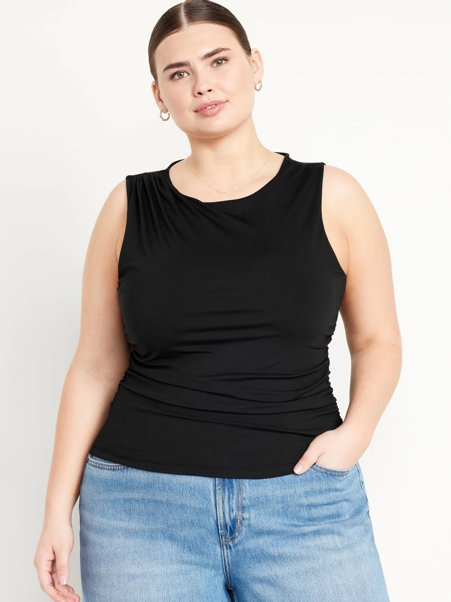 Sleeveless Double-Layer Top