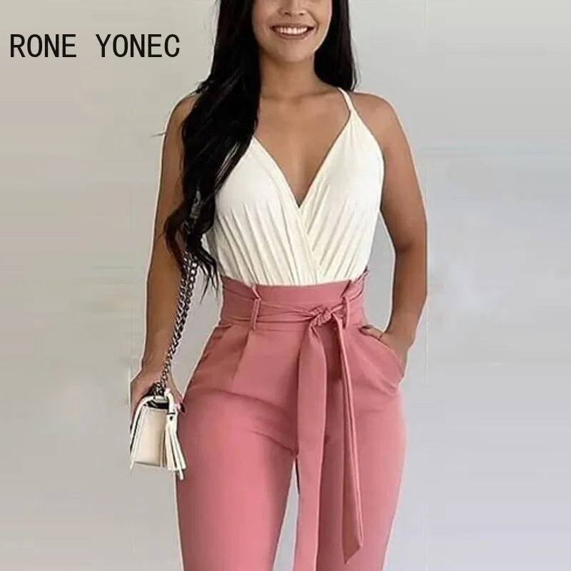 Sleeveless Tank Top With Lace-up Pants