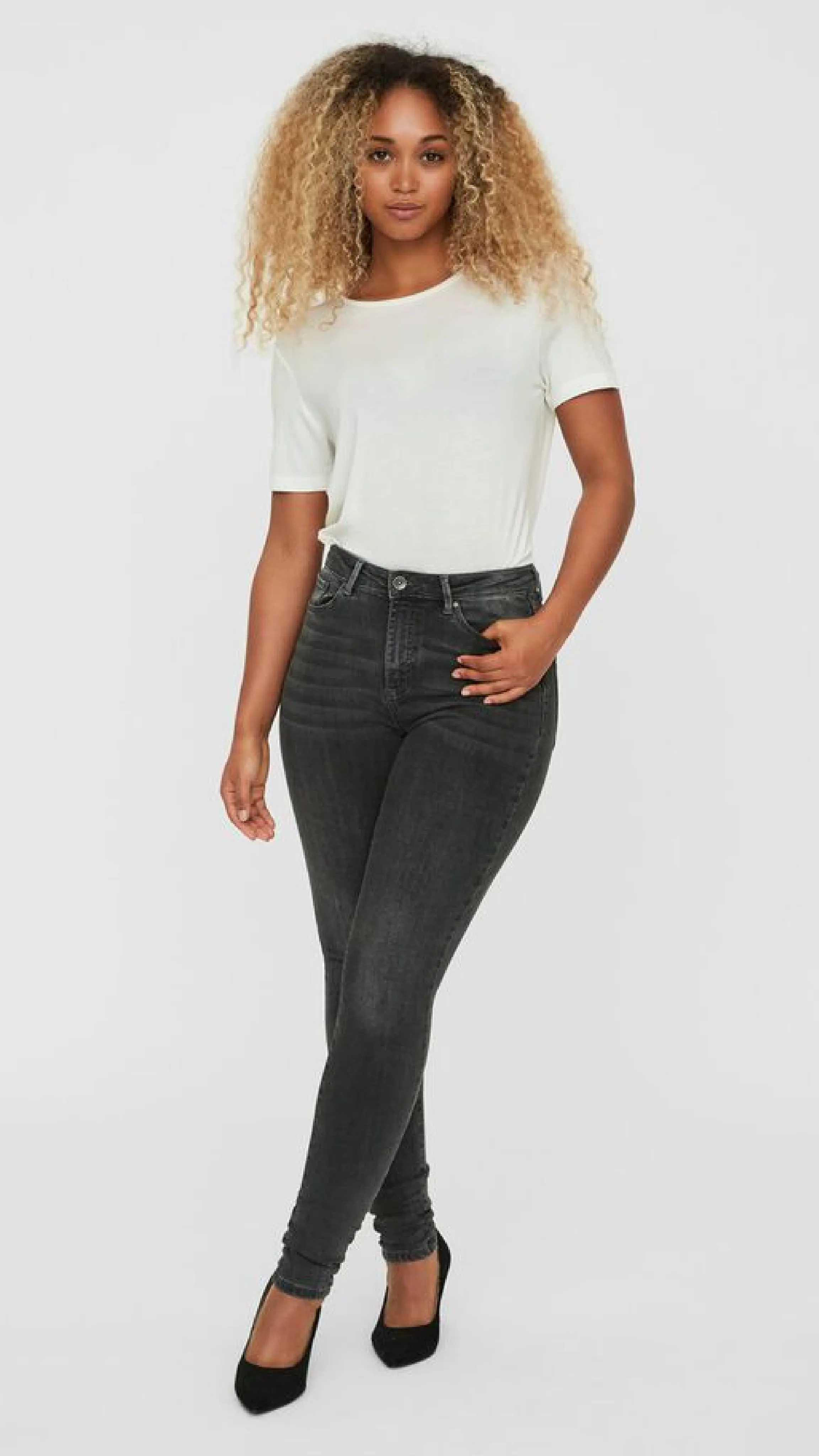 Sophia Grey High Waist Skinny Jeans