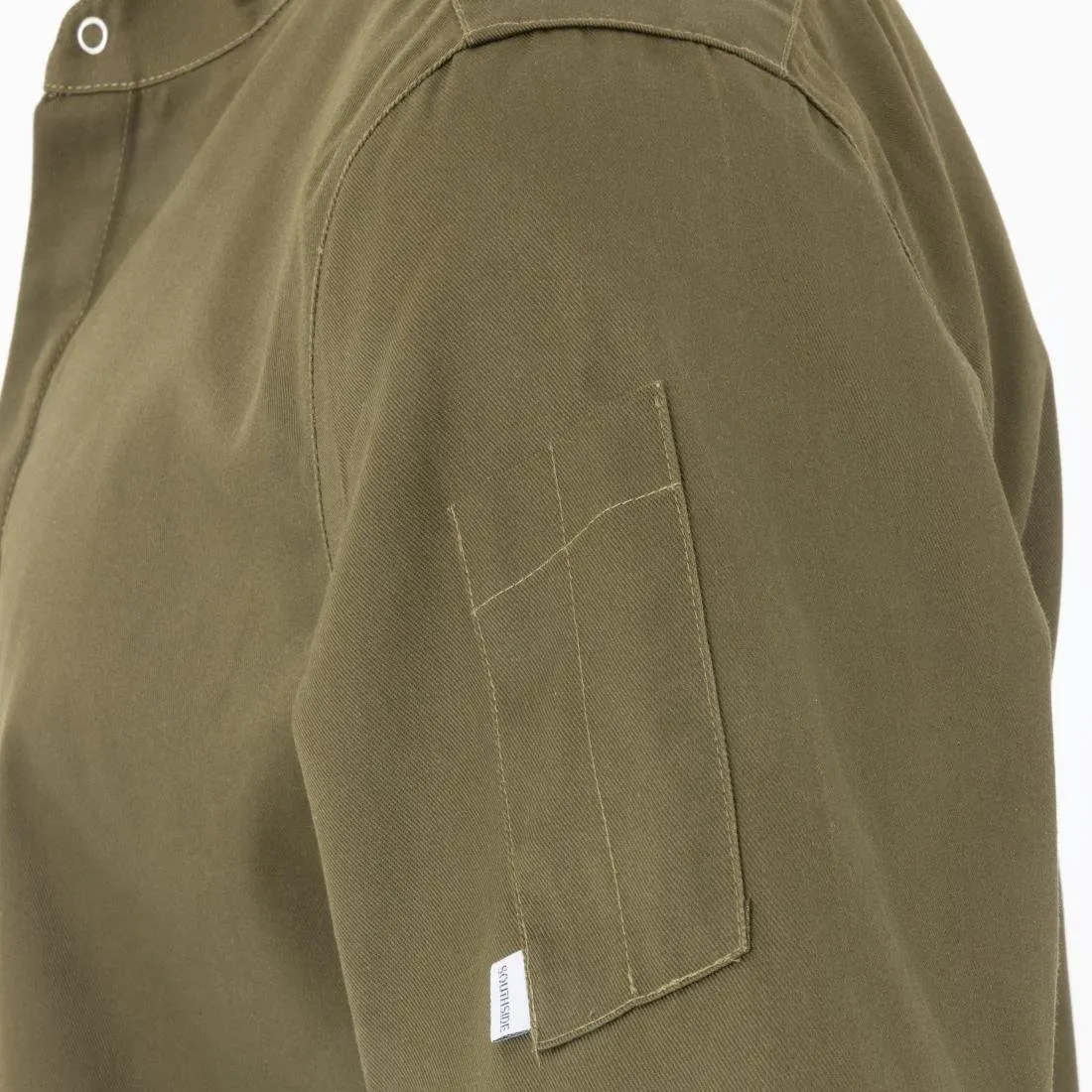 Southside Band Collar Chef Jacket Khaki M
