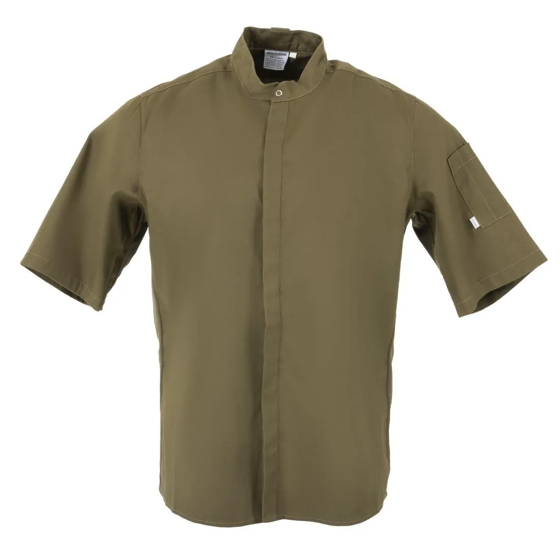 Southside Band Collar Chef Jacket Khaki M