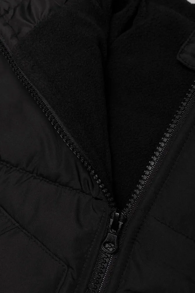 Spider-Man Hooded Puffer Jacket Black