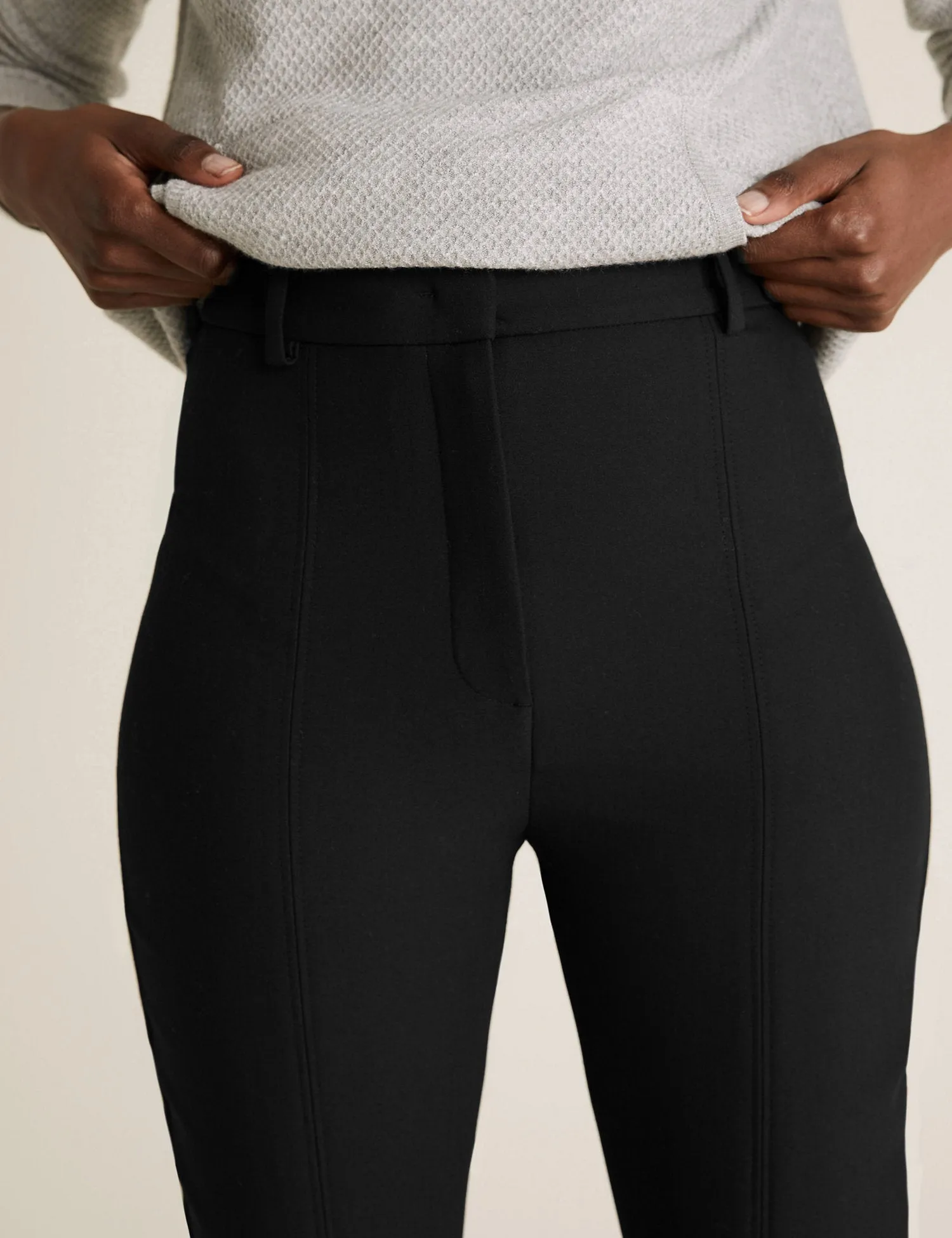 Split Front Skinny Trousers