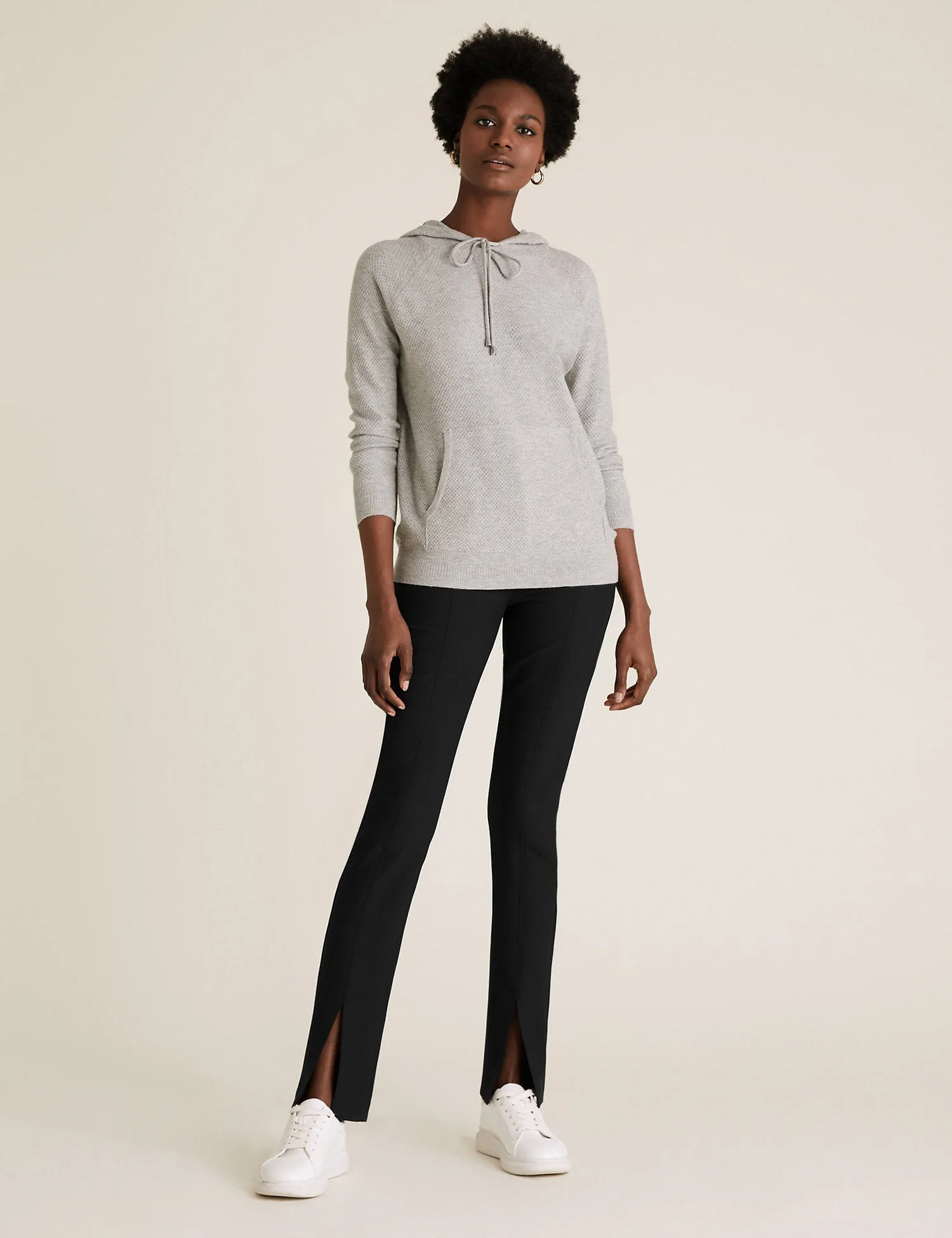 Split Front Skinny Trousers