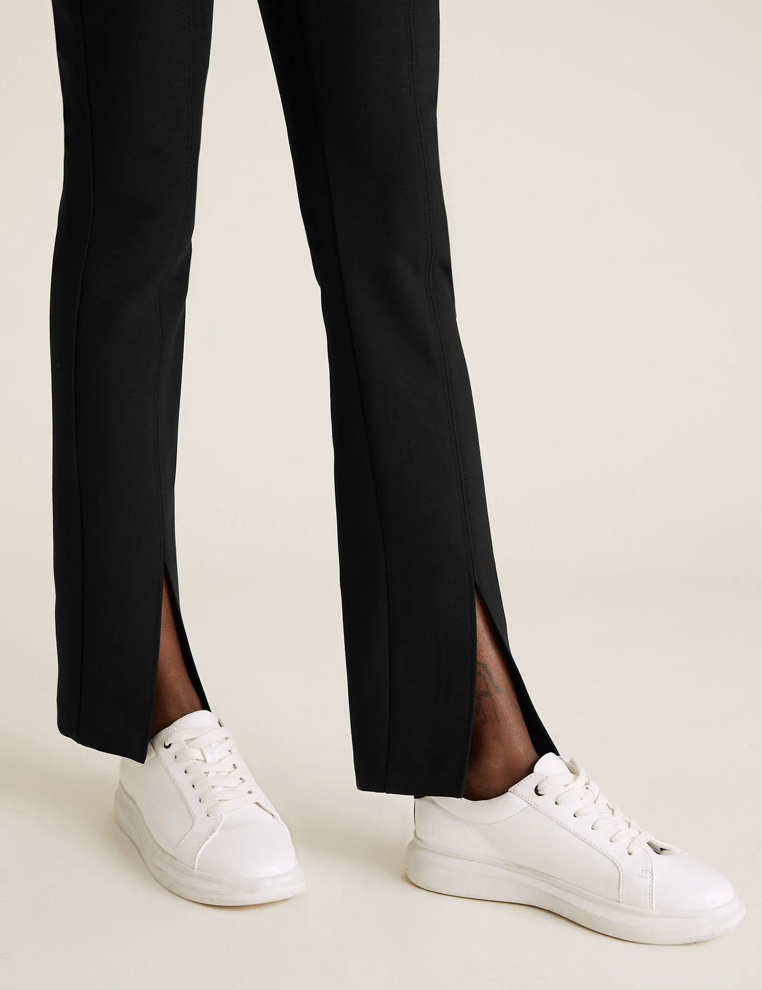 Split Front Skinny Trousers
