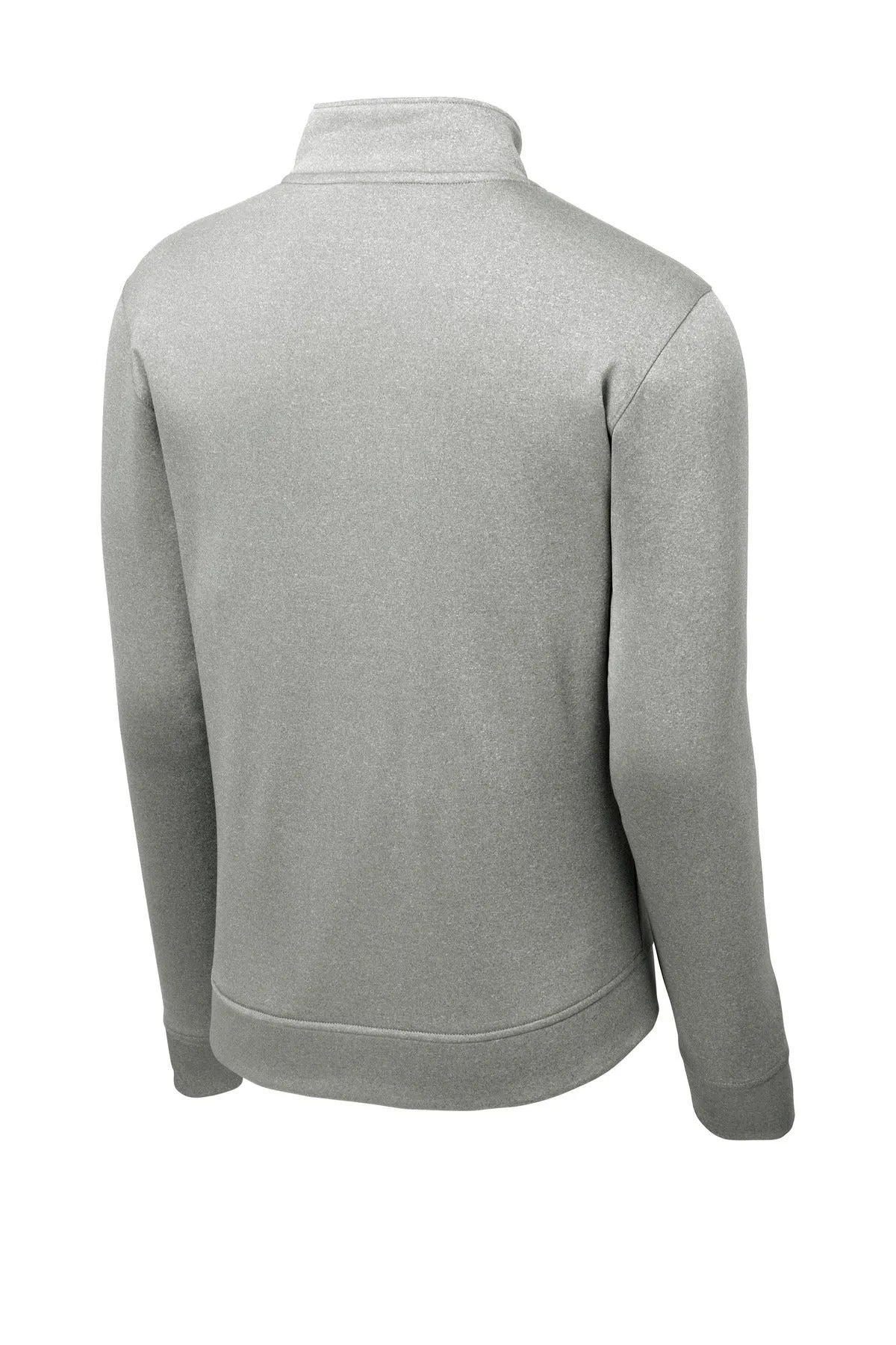 Sport-Tek  PosiCharge  Sport-Wick  Heather Fleece 1/4-Zip Pullover. ST263 Dark Silver Heather