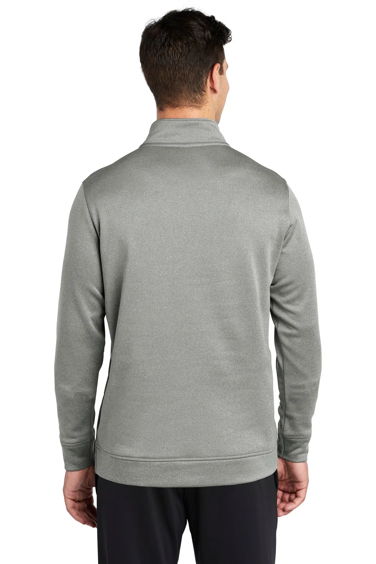 Sport-Tek  PosiCharge  Sport-Wick  Heather Fleece 1/4-Zip Pullover. ST263 Dark Silver Heather