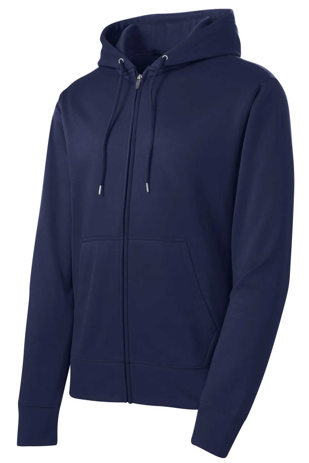 Sport-Tek Sport-Wick Fleece Full-Zip Hooded Jacket.  ST238 Navy