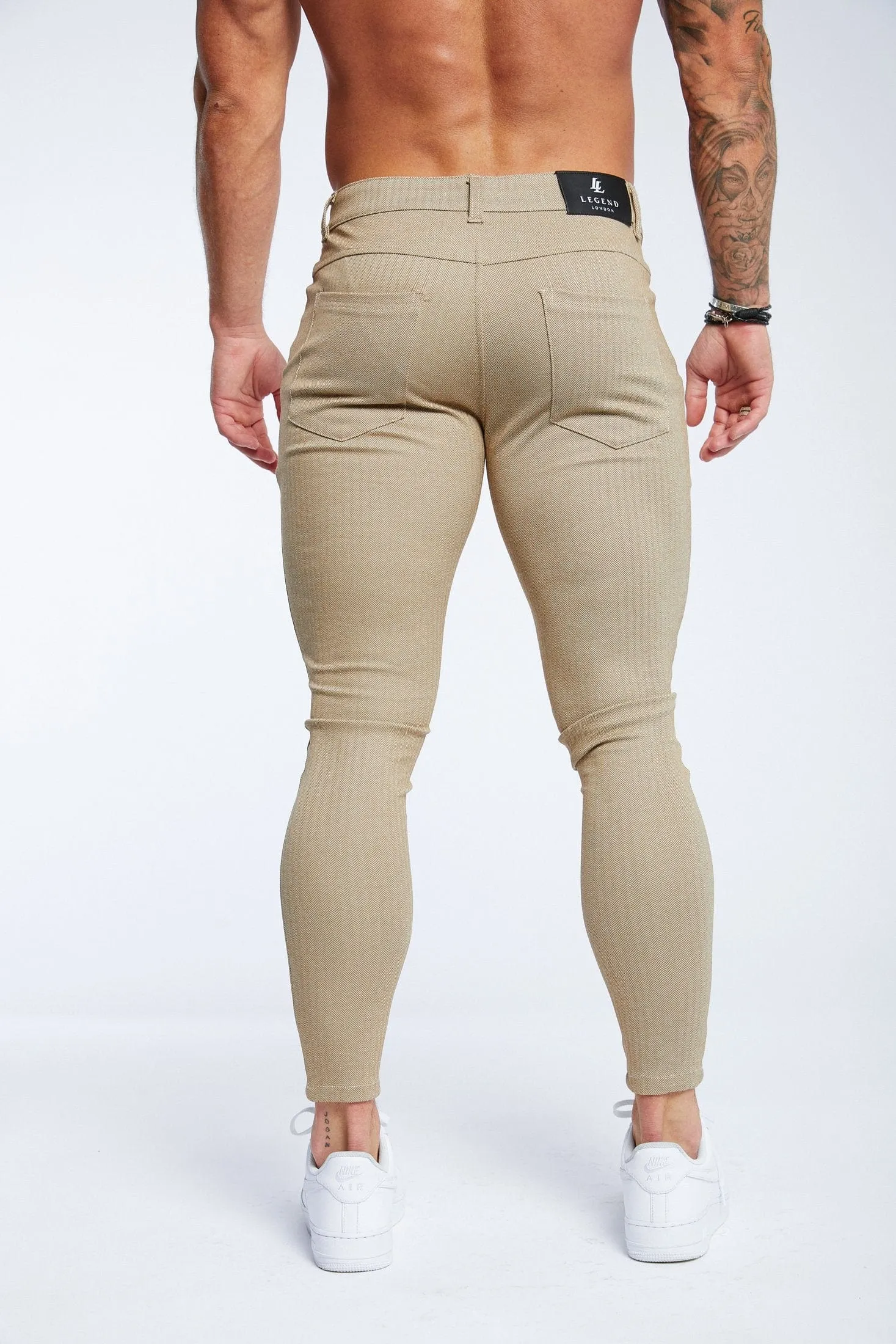 Spray on Trousers in Beige