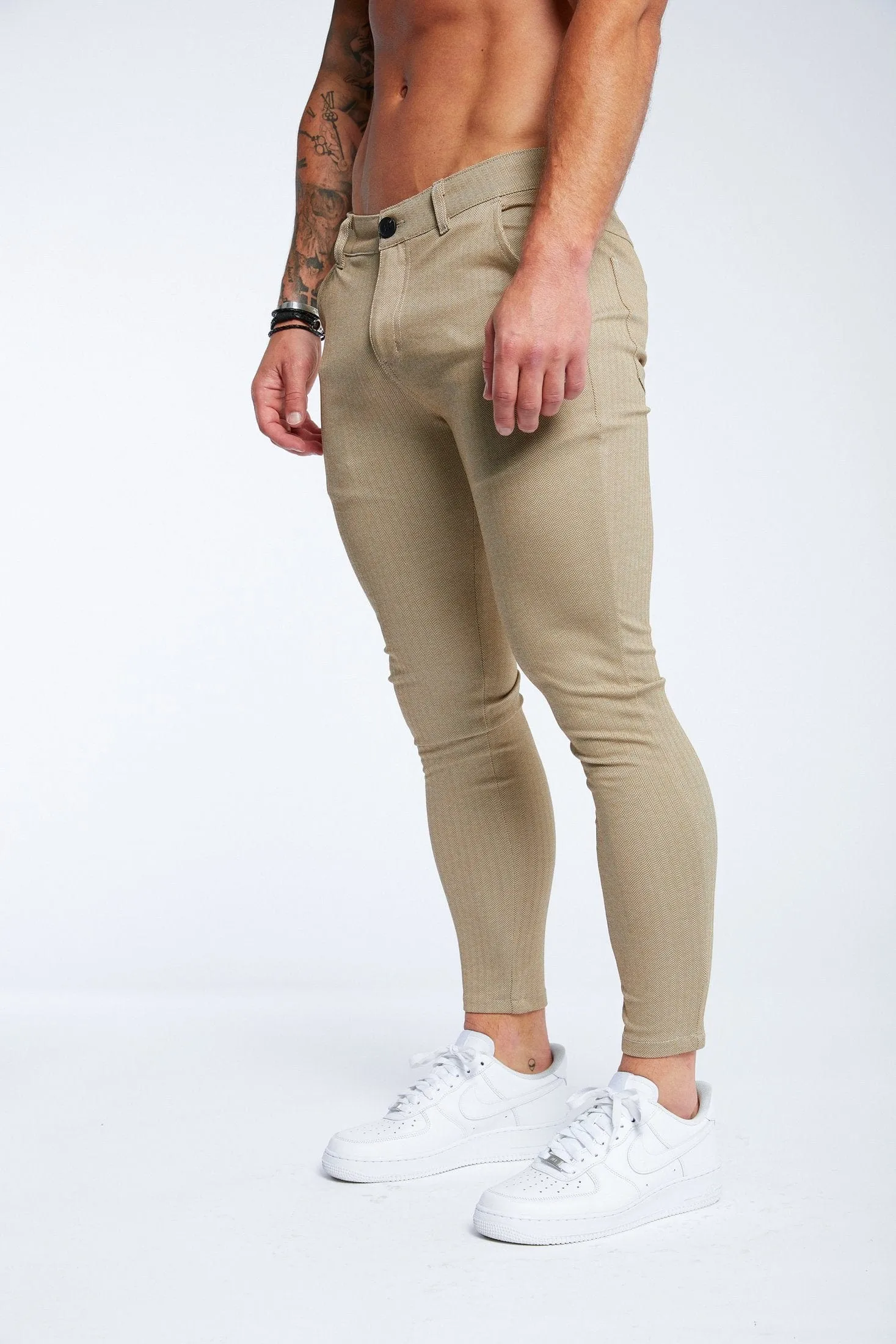 Spray on Trousers in Beige
