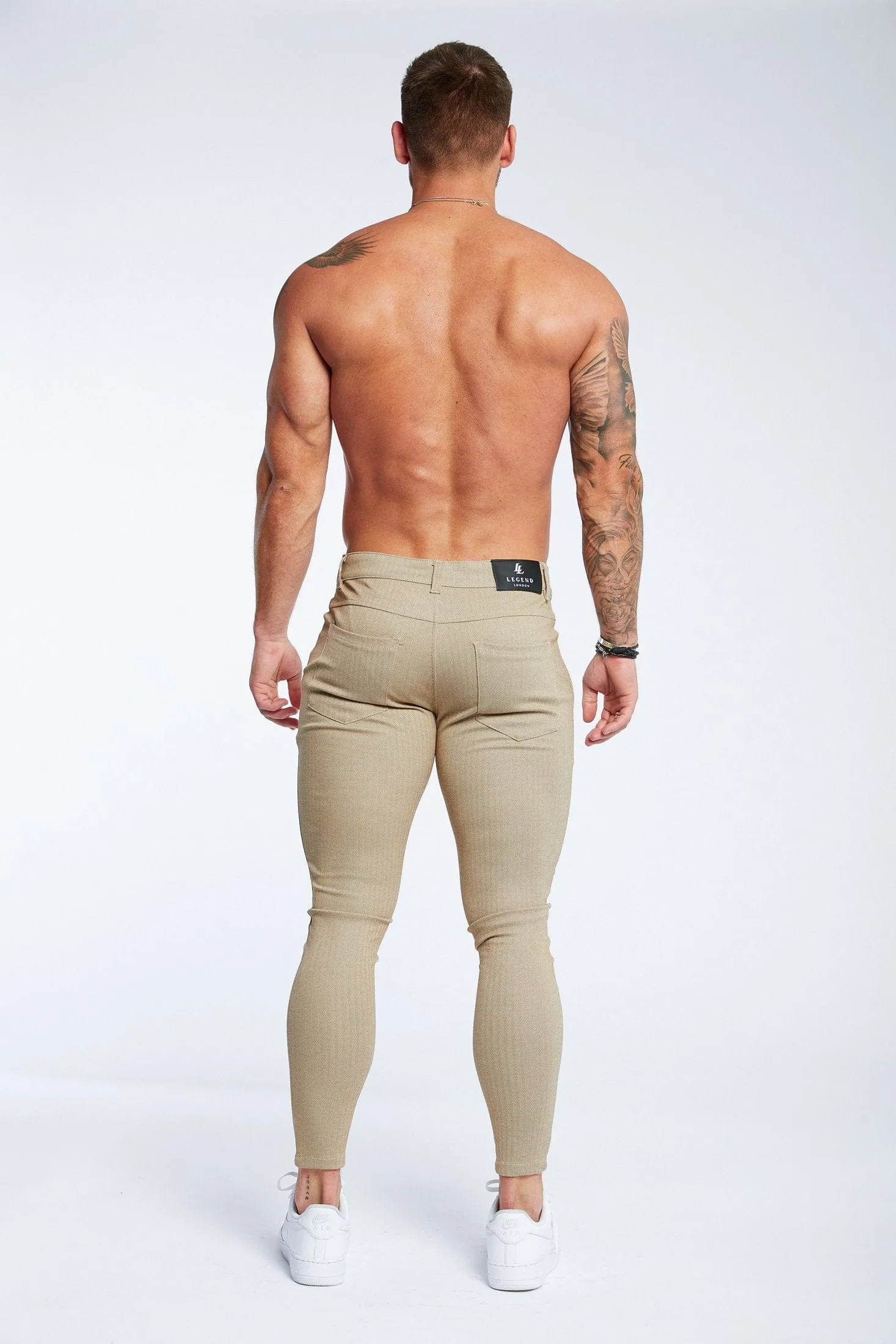 Spray on Trousers in Beige