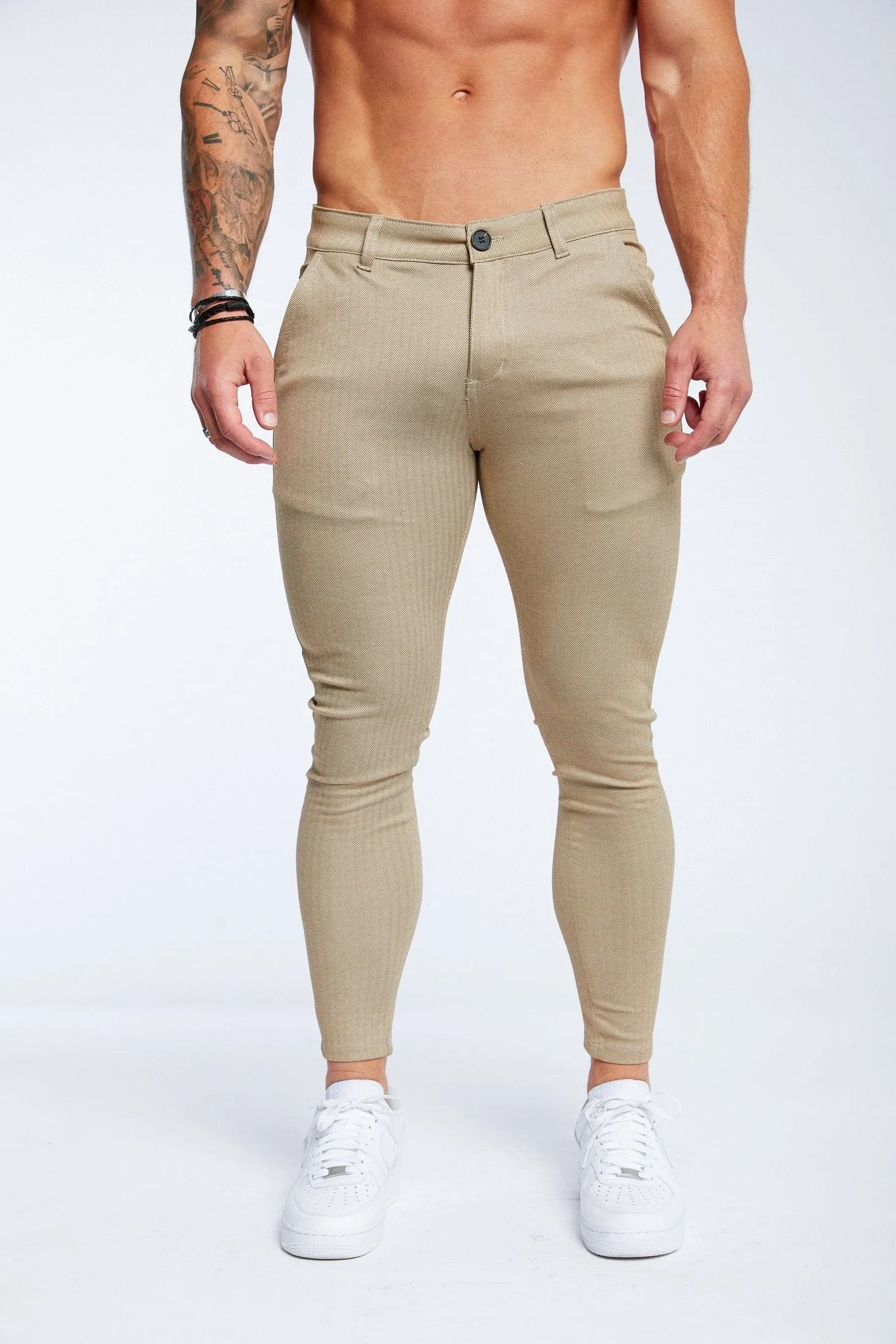 Spray on Trousers in Beige