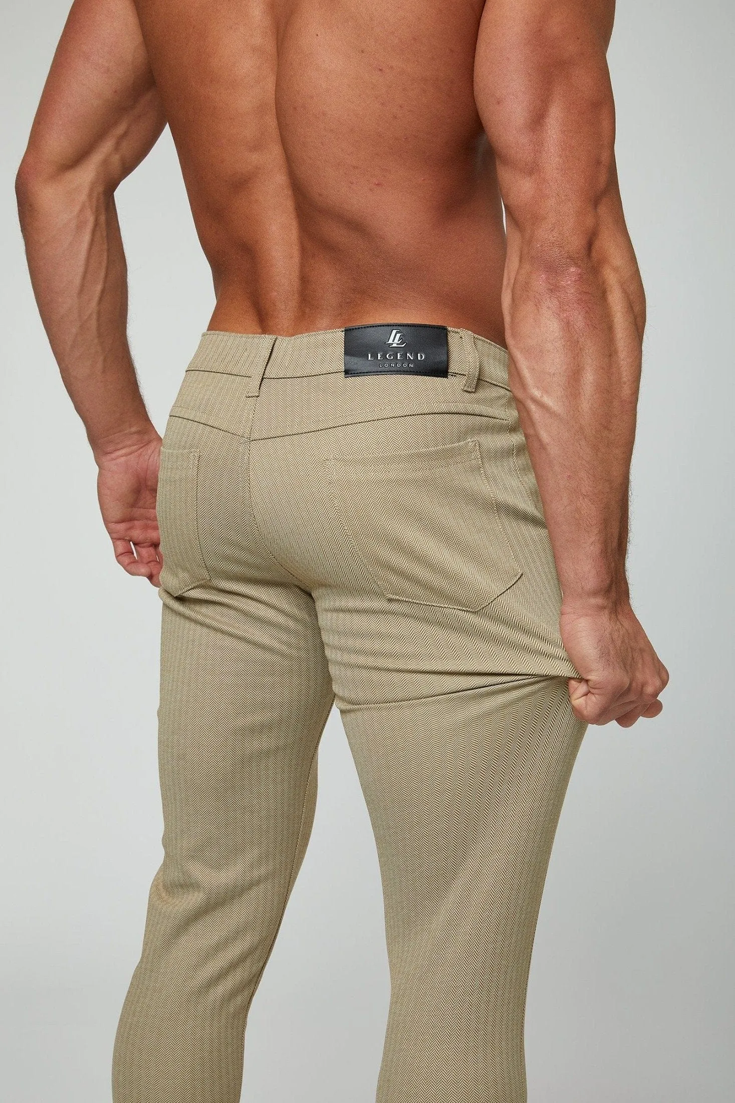 Spray on Trousers in Beige
