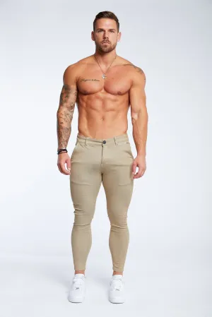 Spray on Trousers in Beige