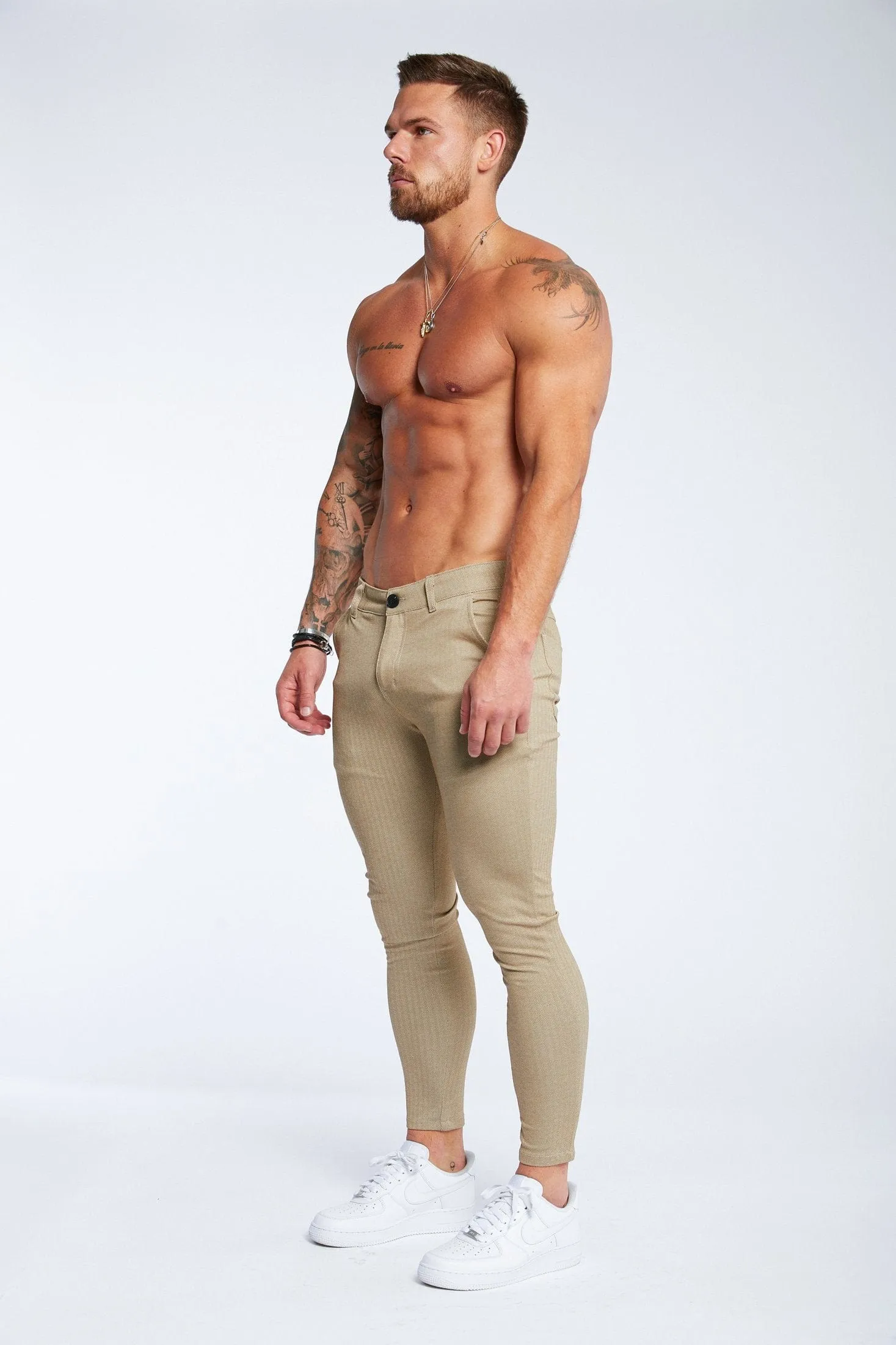 Spray on Trousers in Beige