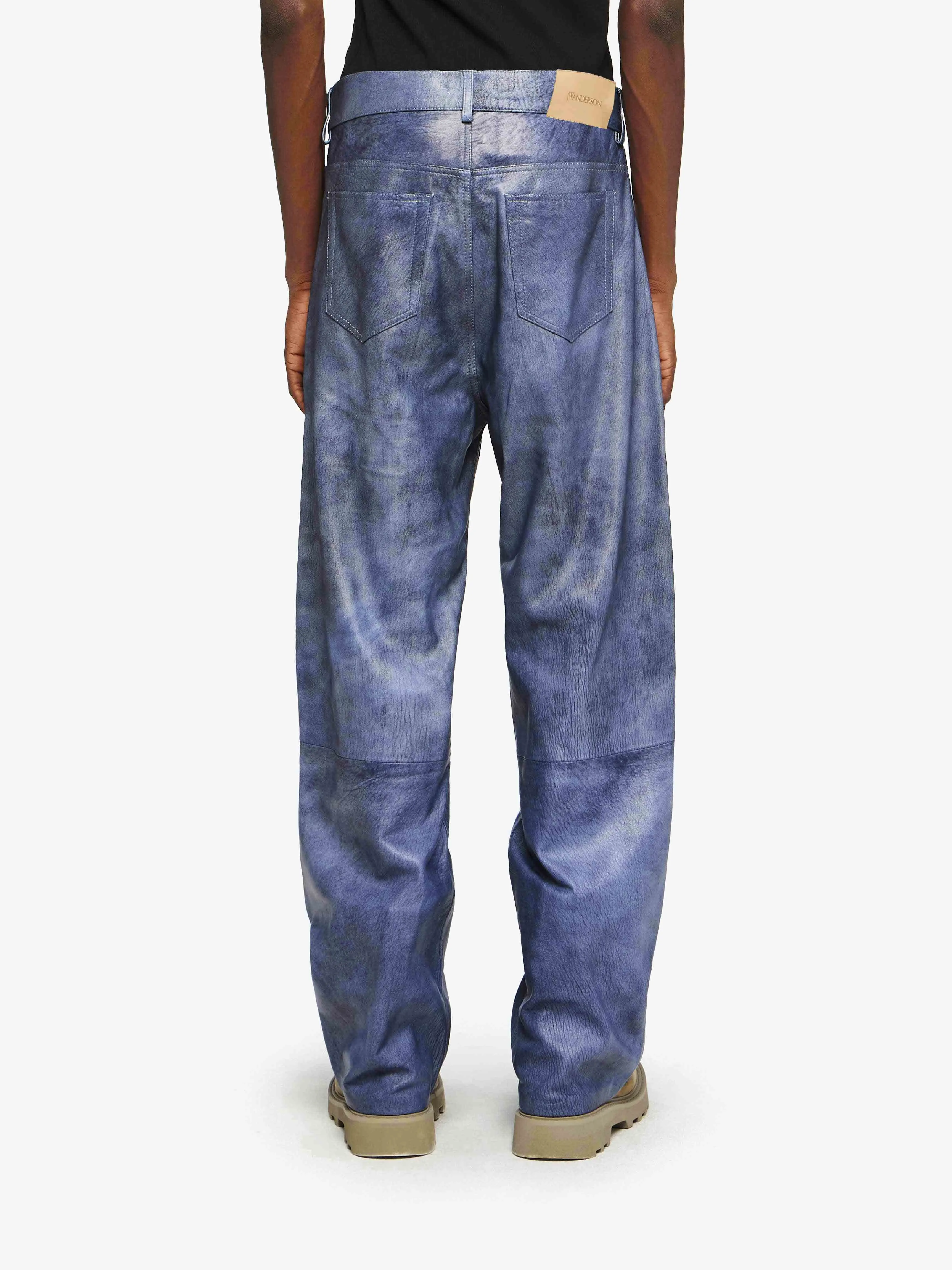 STRAIGHT LEG LEATHER TROUSERS