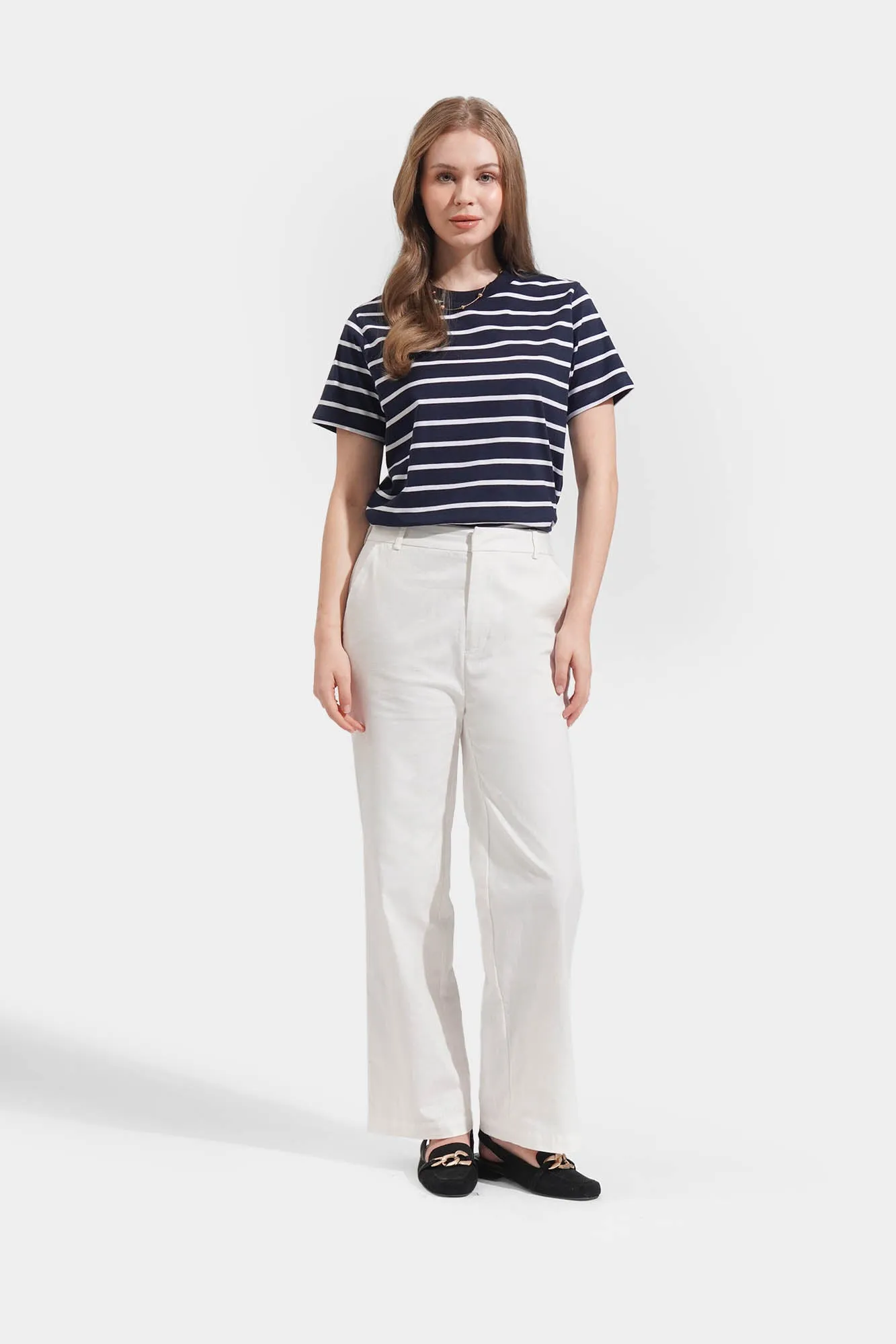 Straight Leg Linen Trousers