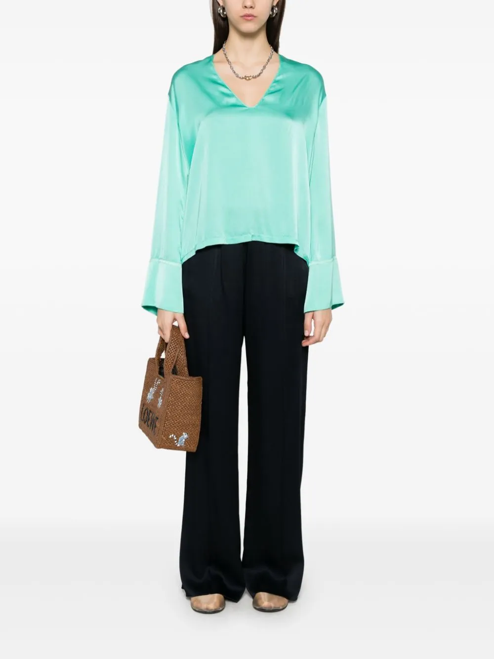 Straight leg trousers