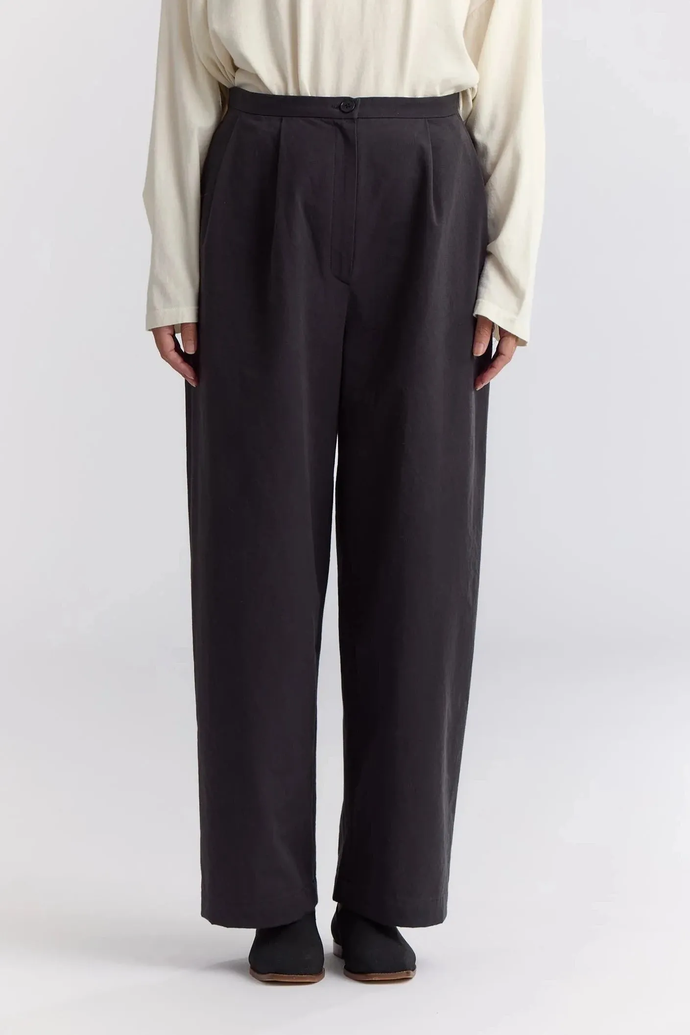 Straight Trousers, Dark Grey