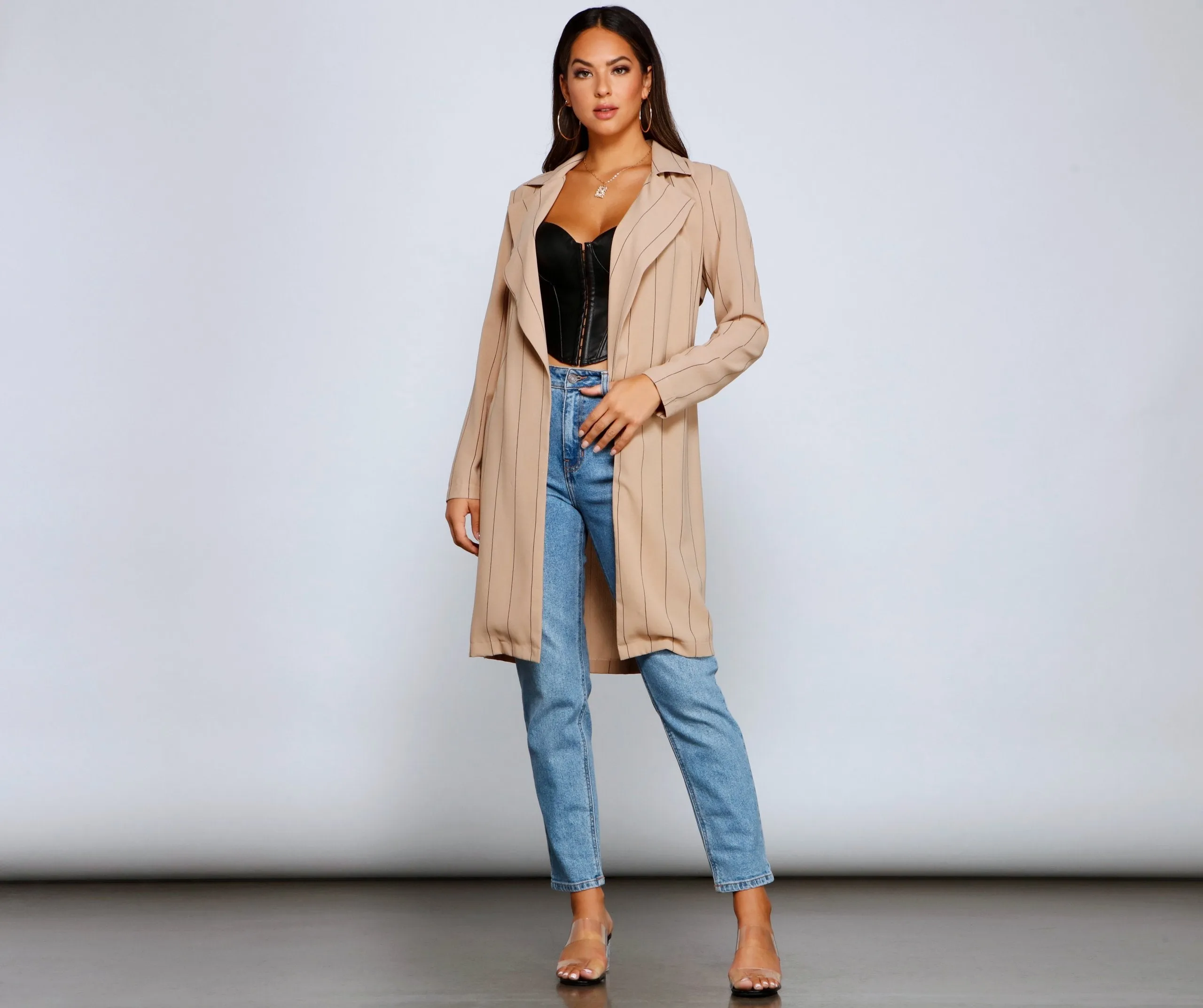 Striped For Style Trench