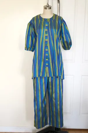 Striped Silk Pant Suit Style# 1746RJ