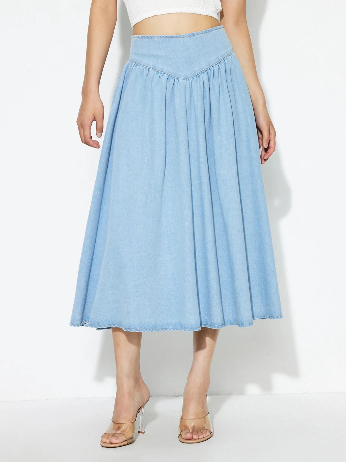 Stylish Pleated A-Line Skirt