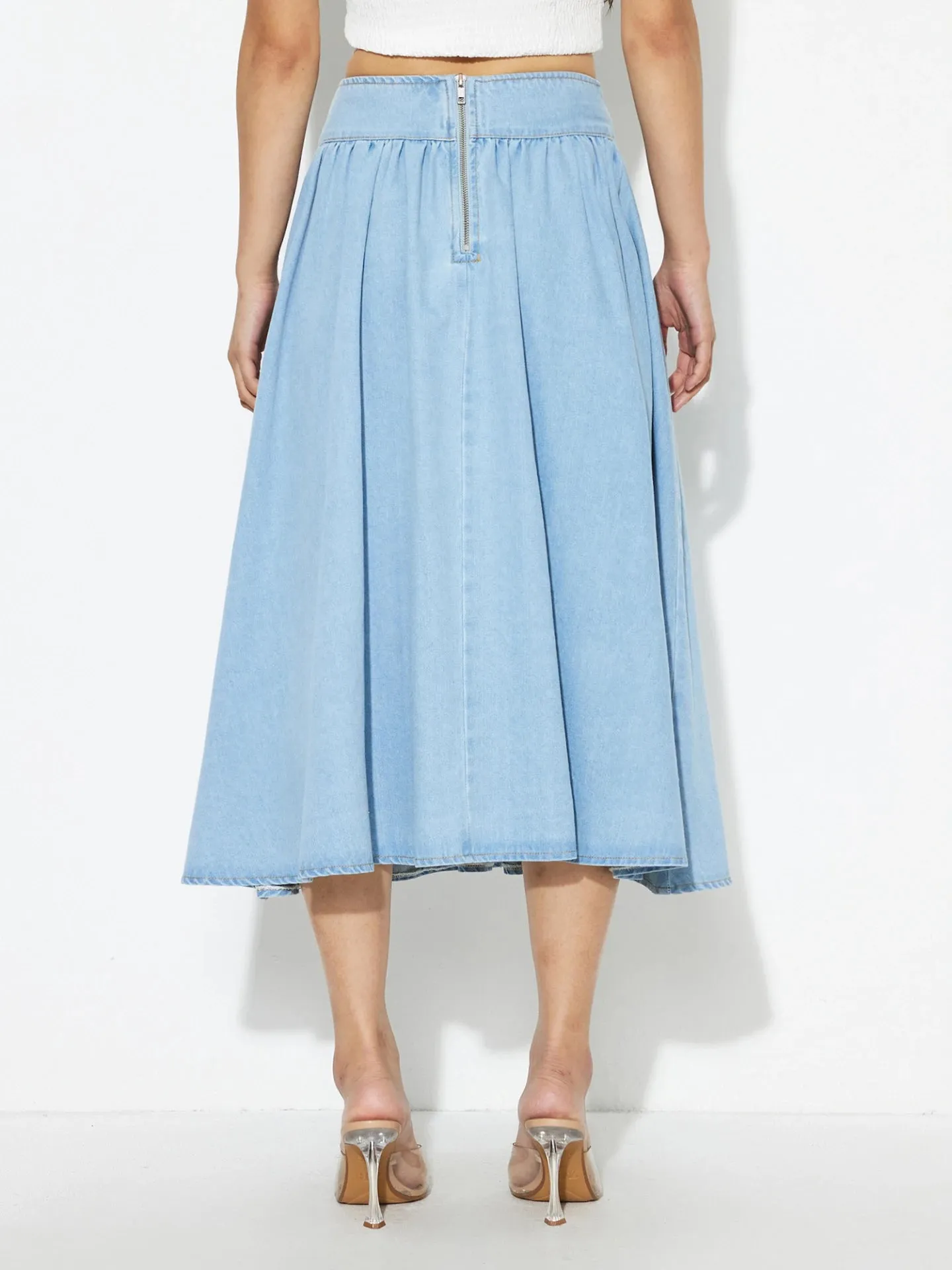 Stylish Pleated A-Line Skirt