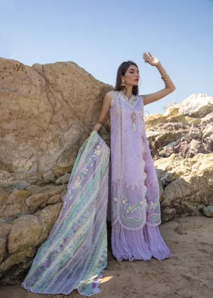 Summer Rosettes Lavender | Crimson Luxury Lawn Collection 2023 | Unstitched Embroidered Lawn Suits
