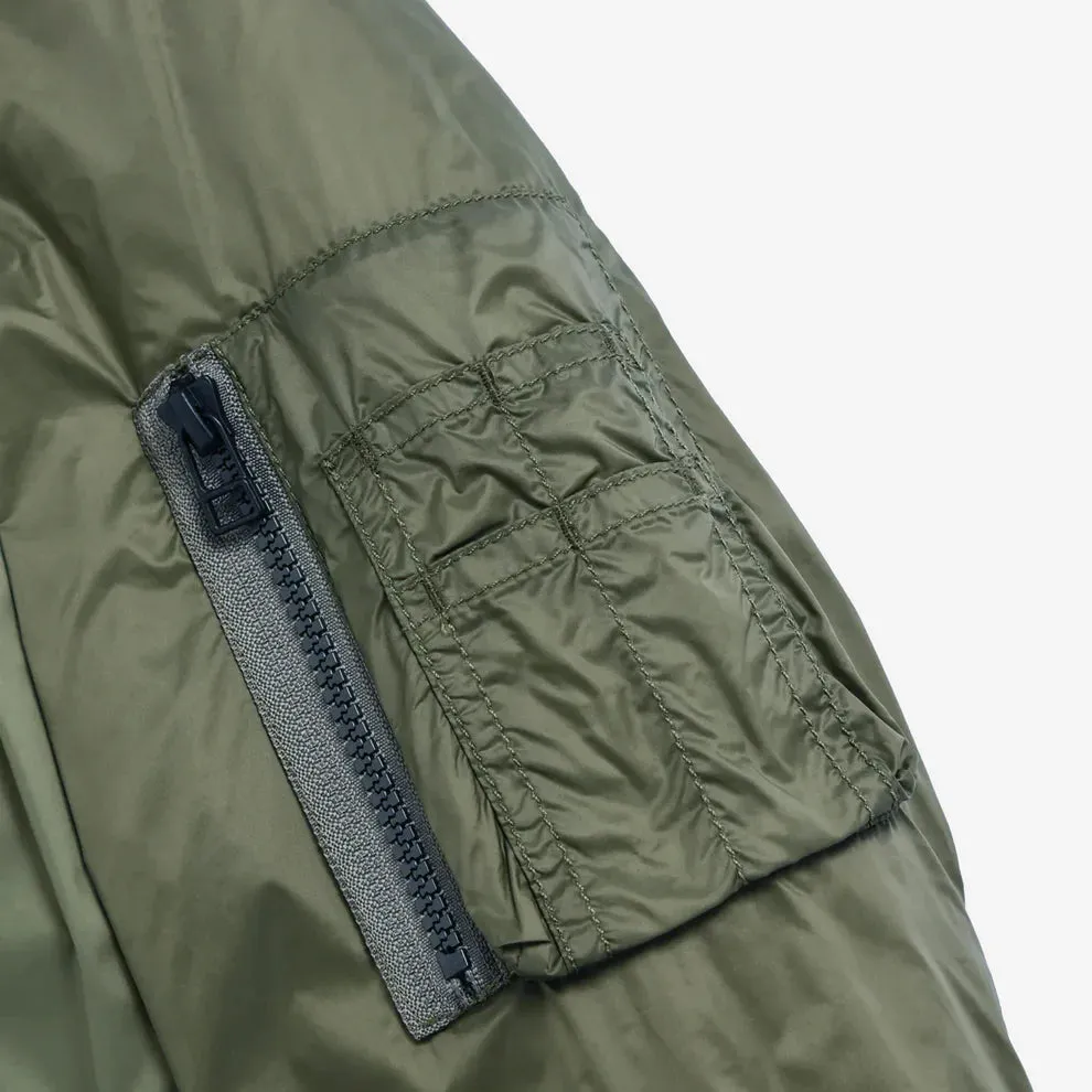 Taion - Reversible MA-1 Type Inner Down Jacket - Dark Olive/Black