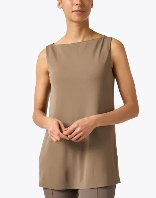 Taupe Sleeveless Blouse