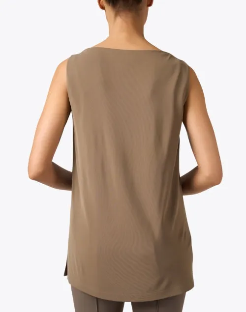 Taupe Sleeveless Blouse