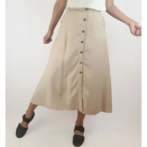 The Fifth Label preloved beige high waisted mid-calf length skirt size XS (best fits size 8)