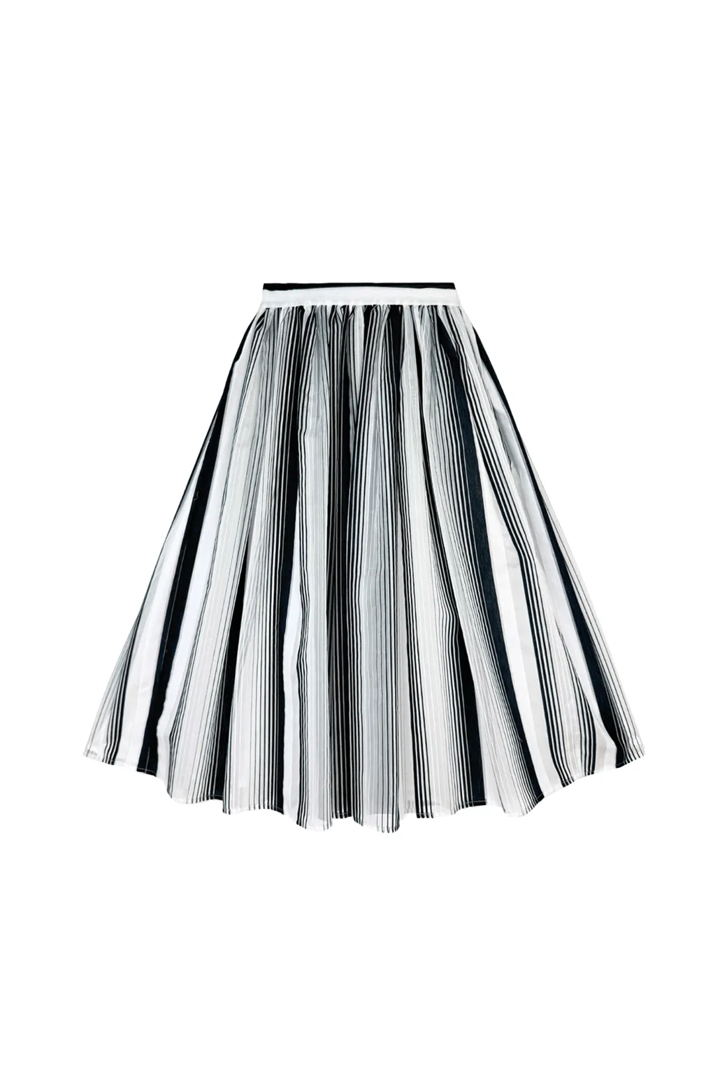 The Marilyn Skirt - Black & White Stripe
