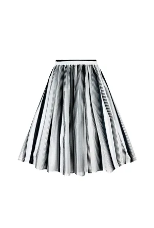 The Marilyn Skirt - Black & White Stripe