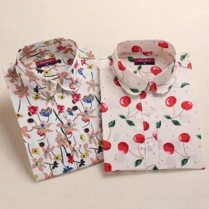 Tribal Print Blouses Women Vintage Shirts Long Sleeve Cotton Tops Ladies Floral Plus Size 5XL Fashion Female Clothing
