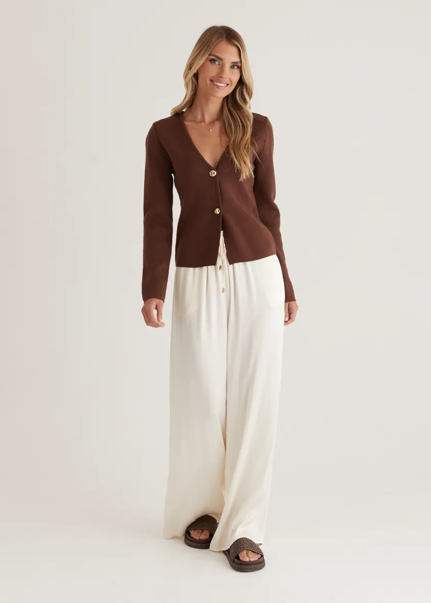 Triton Knit Top - Chocolate
