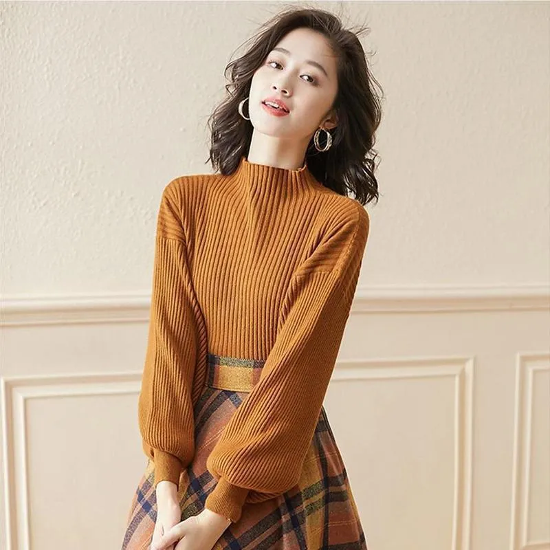 Two Piece Set Women Knitting Korean Elegant Conjunto Femenino Solid Sweater plaid Long Skirts Autumn Winter Clothing