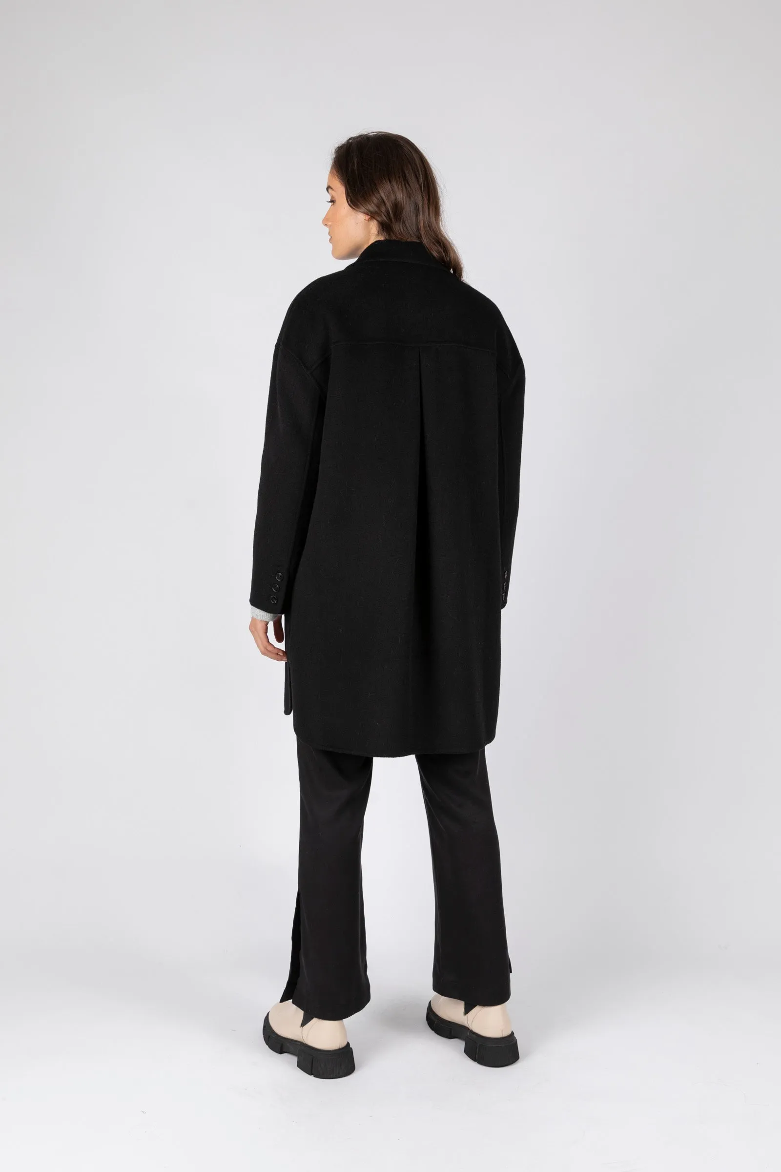 Ultra Longline Coat - Black