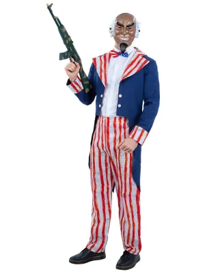 Uncle Sam Purge Horror Patriot Halloween Men's Costume