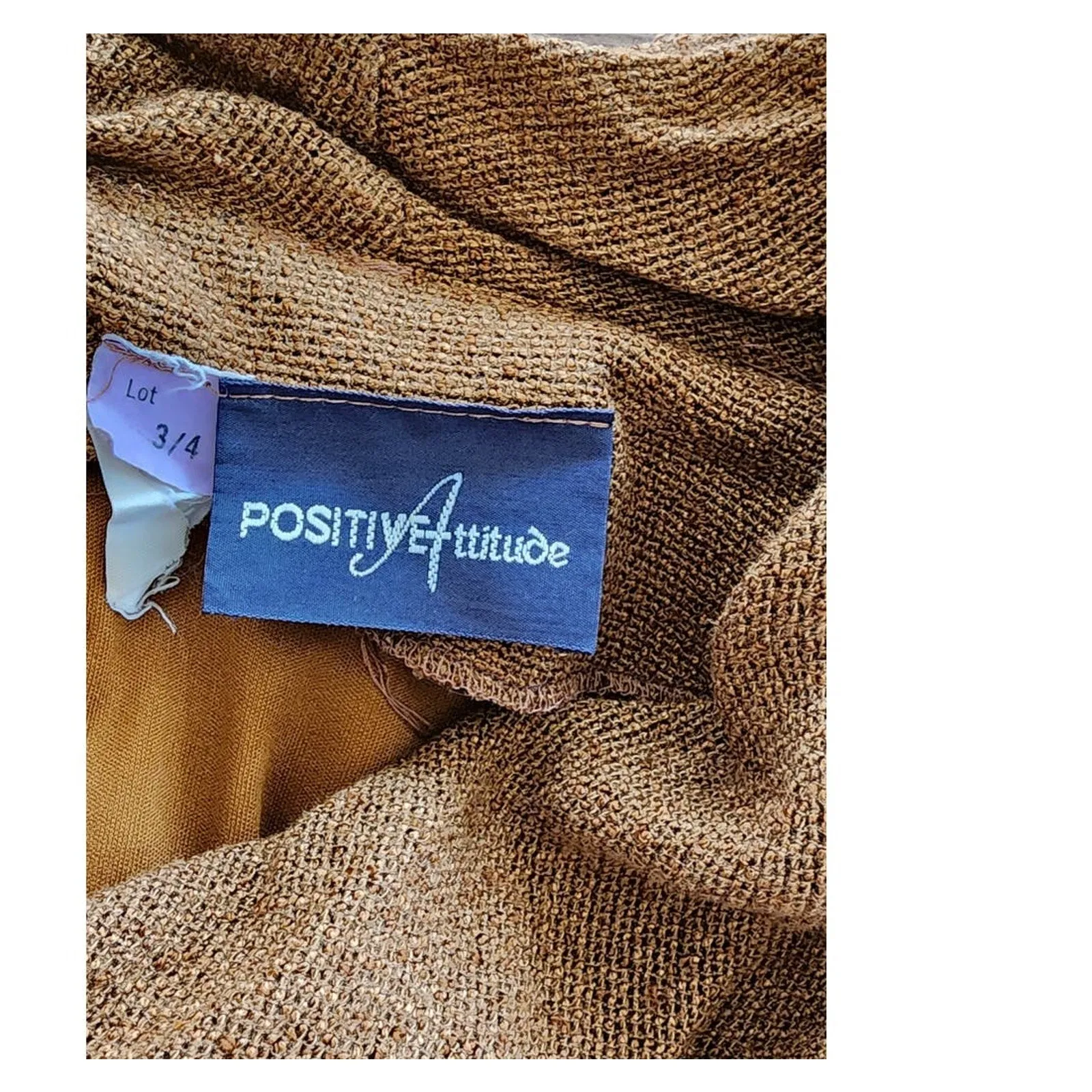 Vintage 80s Brown Dress Fringed Cowl Collar Mad Max Distopia Positive Attitude