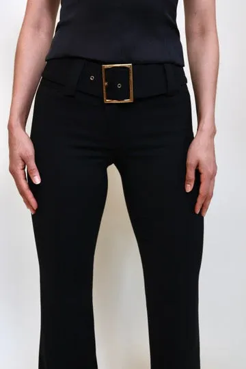 Vintage Belted Crepe Trousers