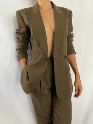 VINTAGE DOUBLE BREASTED 2 PIECE SUIT SET - SIZE S