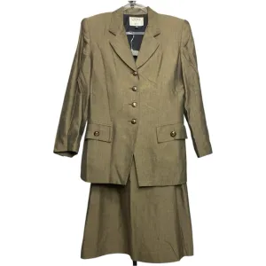 Vintage Kasper for A.S.L green skirt suits set size 10