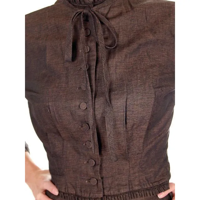 Vintage Ladies Wasp Waist Suit Late 1940s Circle Skirt Brown36-23-Free