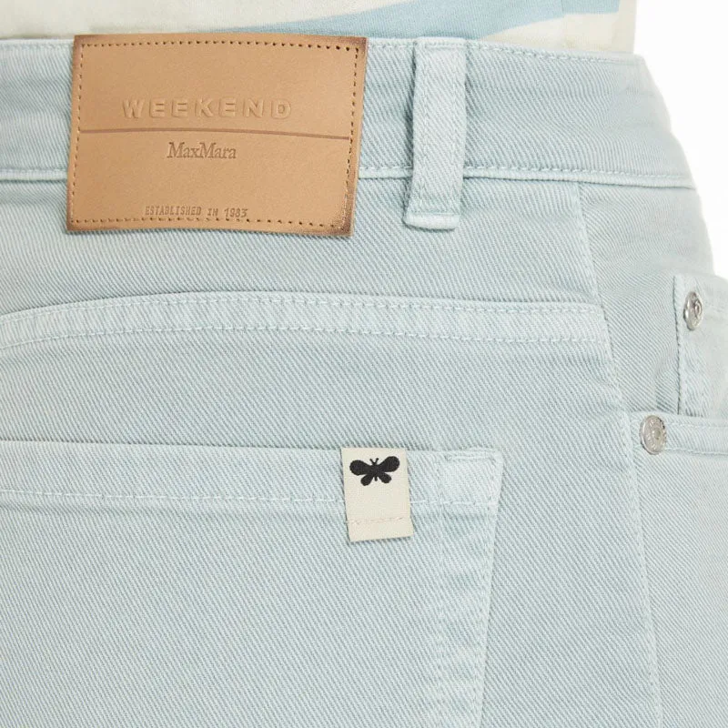WEEKEND MAX MARA Medina High Waisted Trousers in Pastel Green