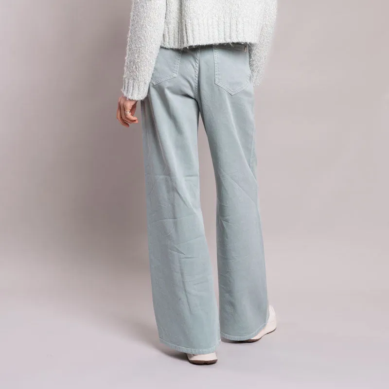 WEEKEND MAX MARA Medina High Waisted Trousers in Pastel Green