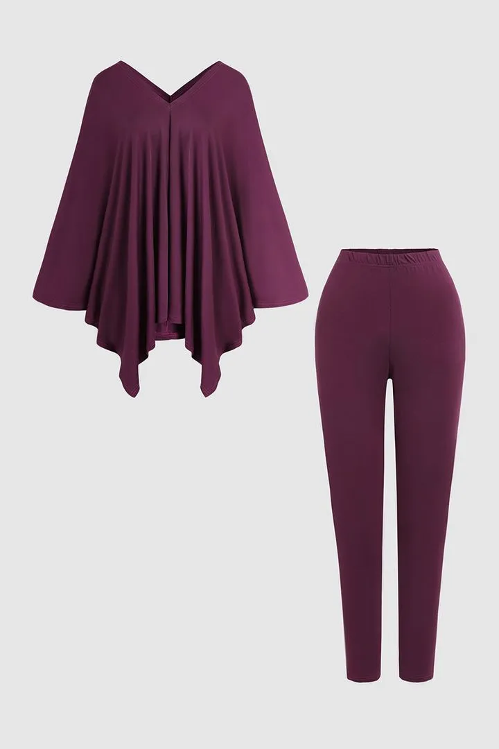 Weekend Vibes Batwing Sleeve Top & Pants Set