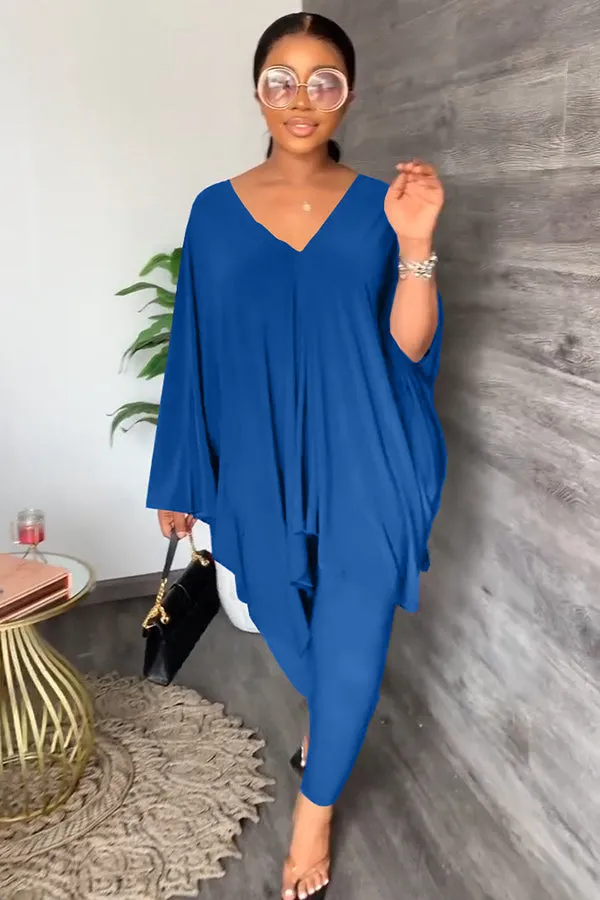 Weekend Vibes Batwing Sleeve Top & Pants Set