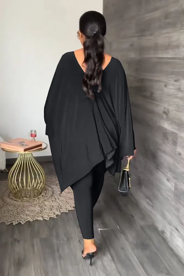 Weekend Vibes Batwing Sleeve Top & Pants Set