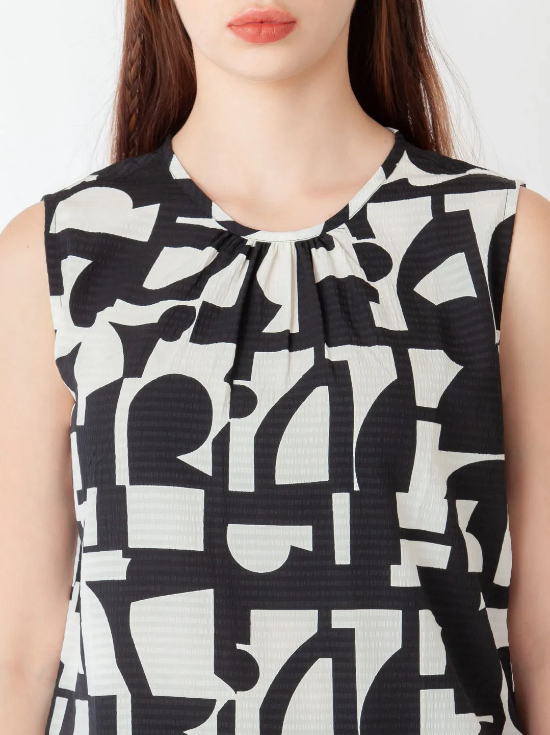 White Printed Regular Top